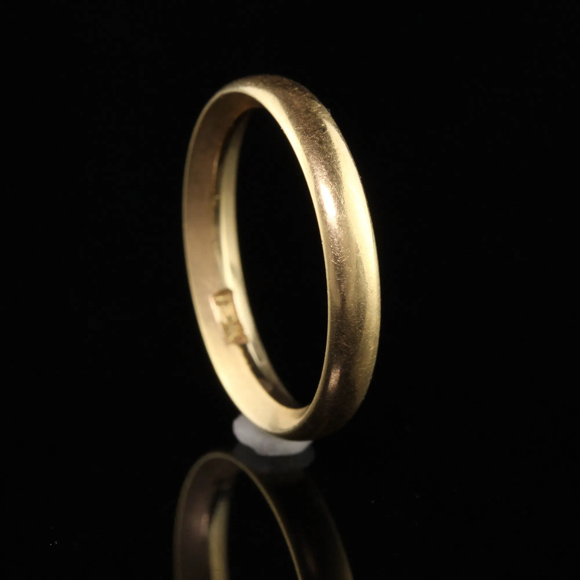 Antique Art Deco 18K Yellow Gold Classic Wedding Band
