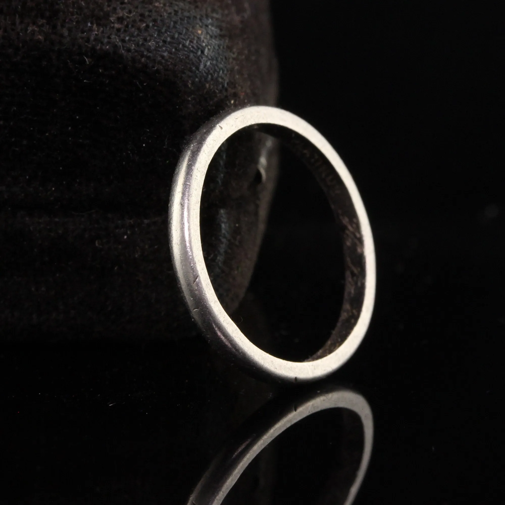 Antique Art Deco Platinum Classic Engraved Wedding Band