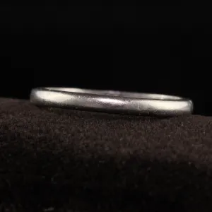 Antique Art Deco Platinum Classic Engraved Wedding Band