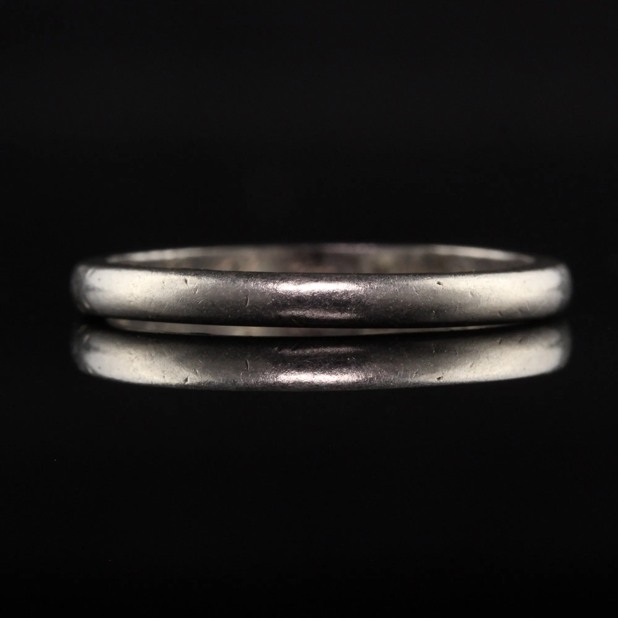 Antique Art Deco Platinum Classic Engraved Wedding Band