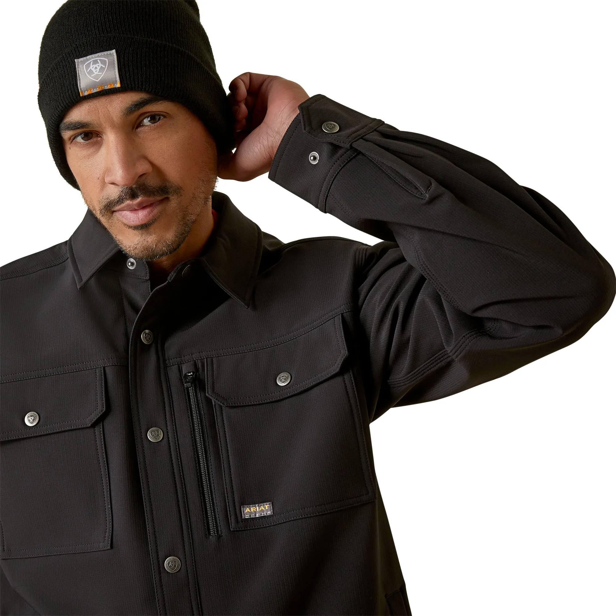 Ariat Men Rebar Dura Stretch Utility Softshell Shirt Jacket