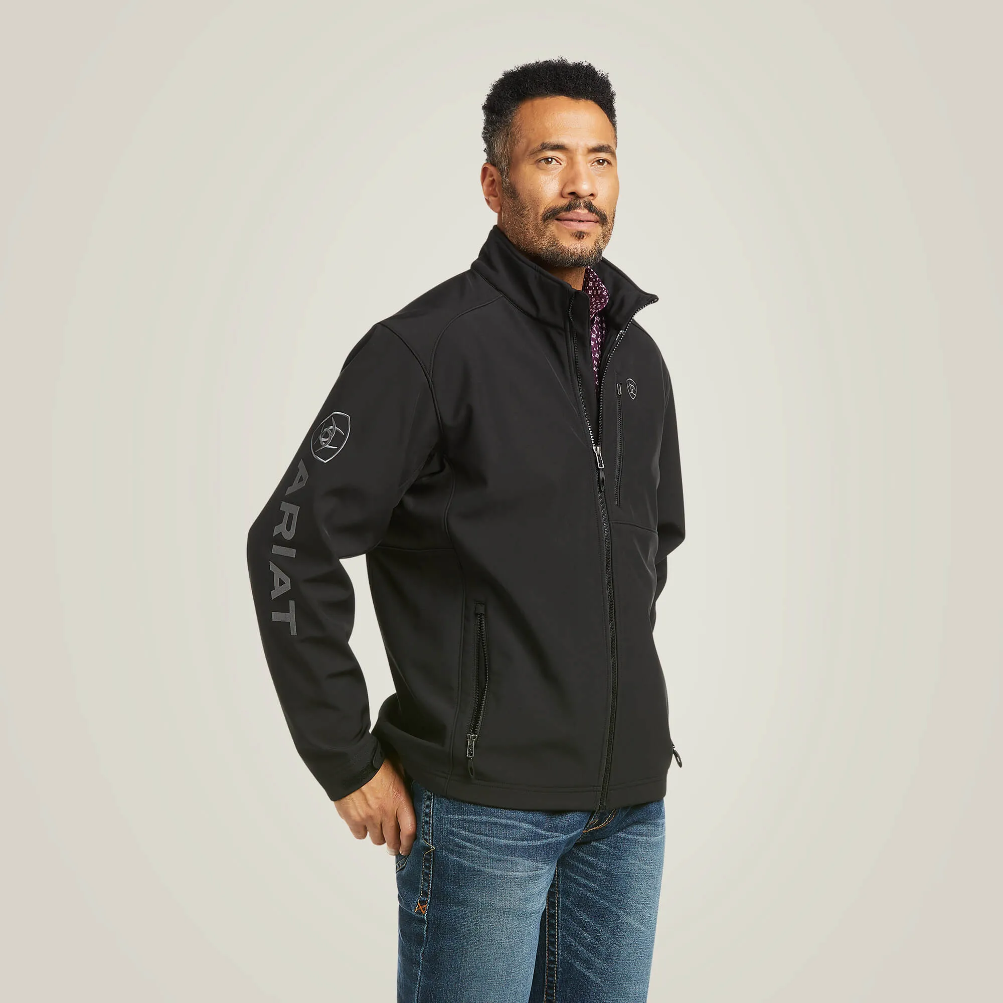 Ariat Men's Black Logo 2.0 Patriot Softshell Jacket