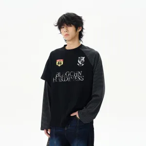 Asymmetrical Striped Long-Sleeve Pullover