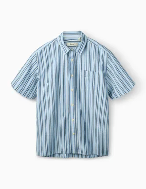 ATLAS POPLIN SHIRT - LIGHT BLUE STRIPE