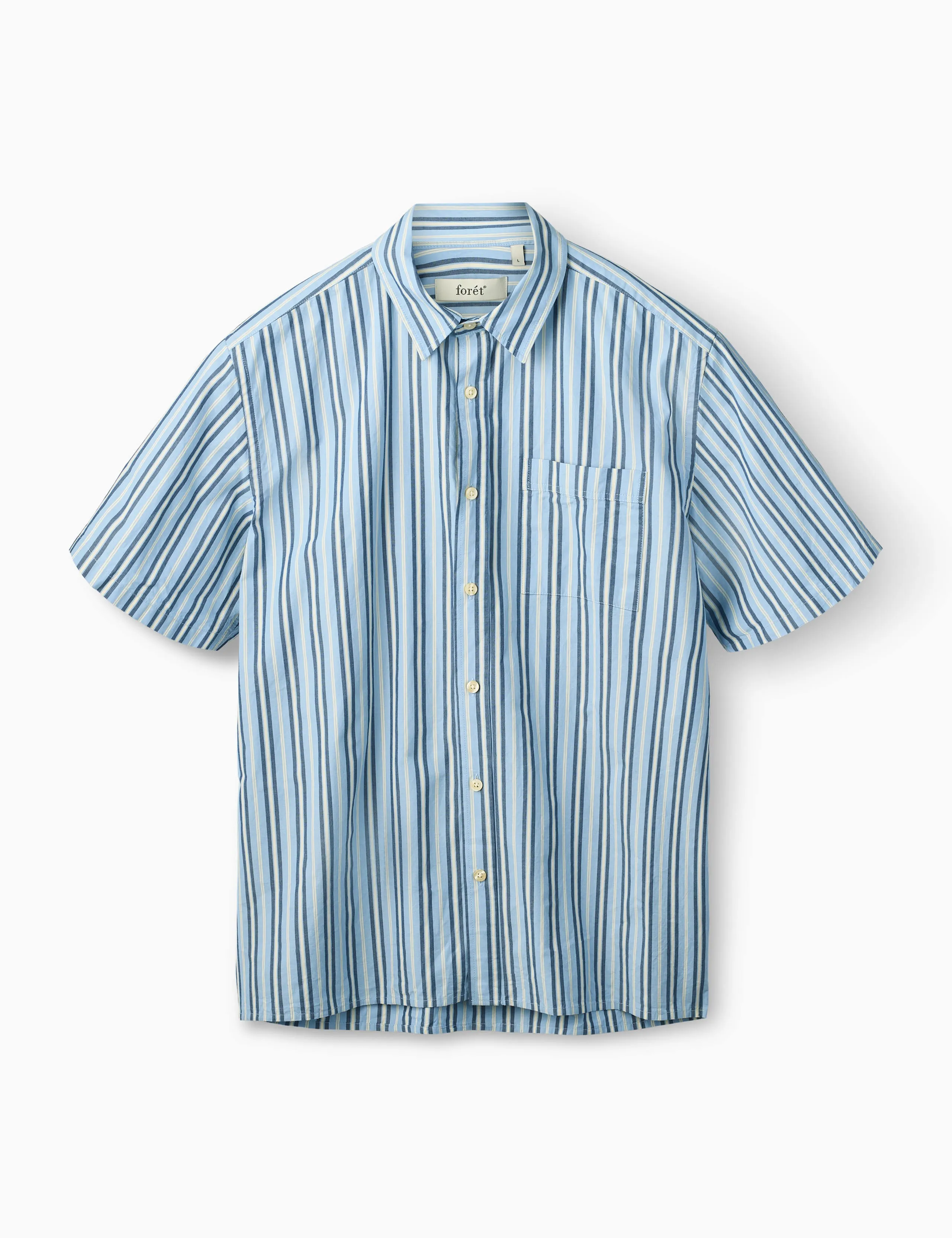 ATLAS POPLIN SHIRT - LIGHT BLUE STRIPE