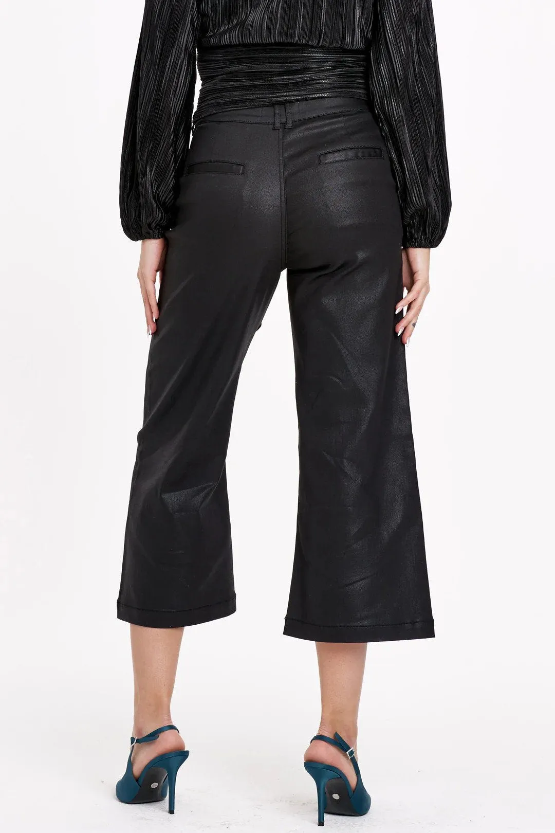 Audrey Super High Rise Cropped Wide Leg Pants