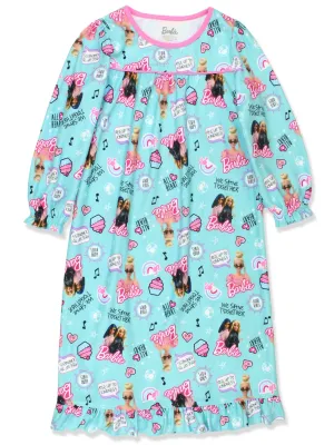 Barbie Girls Flannel Granny Gown Nightgown