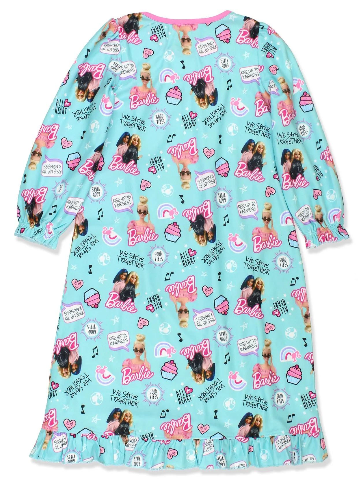 Barbie Girls Flannel Granny Gown Nightgown