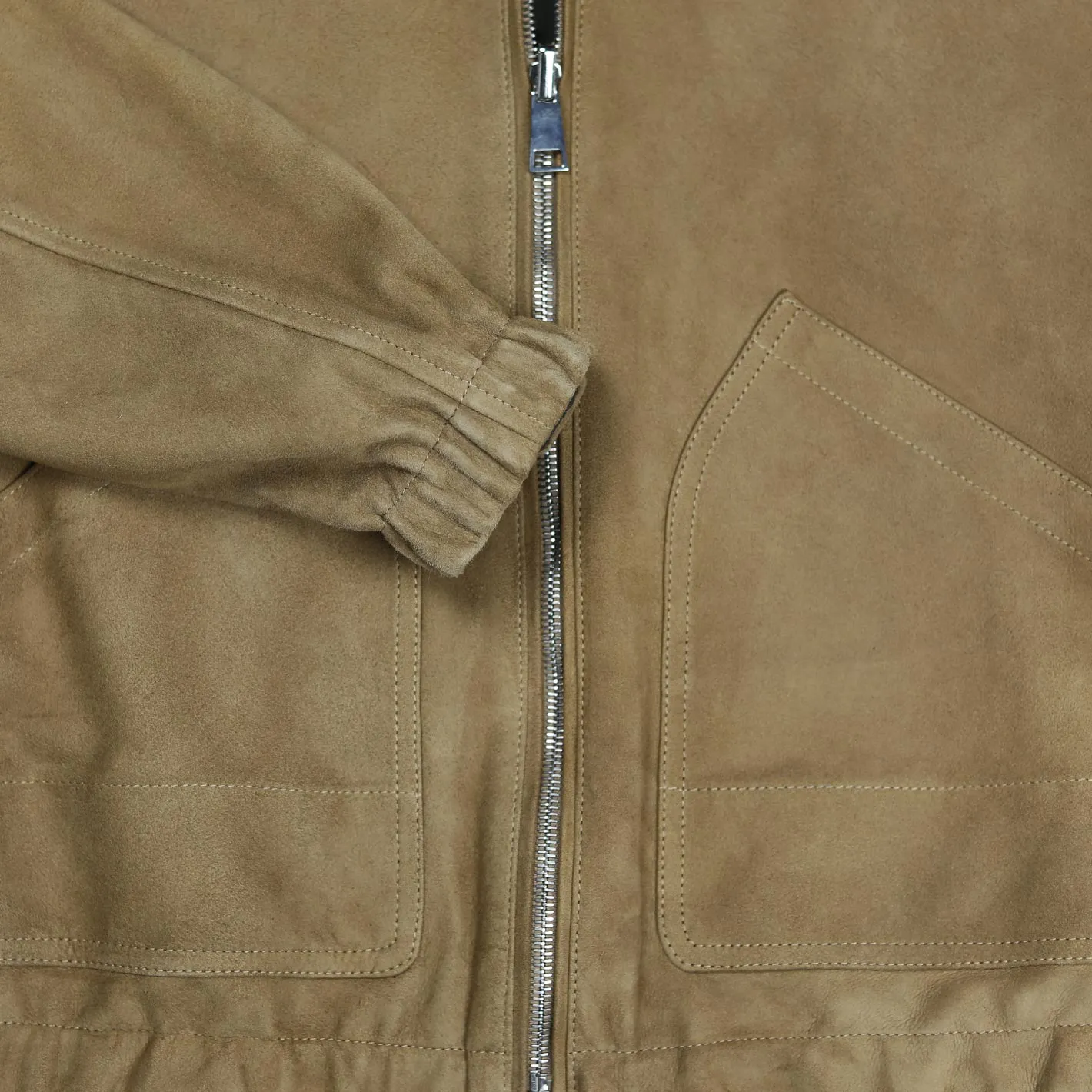 Beige Green Reversible Hooded Jacket