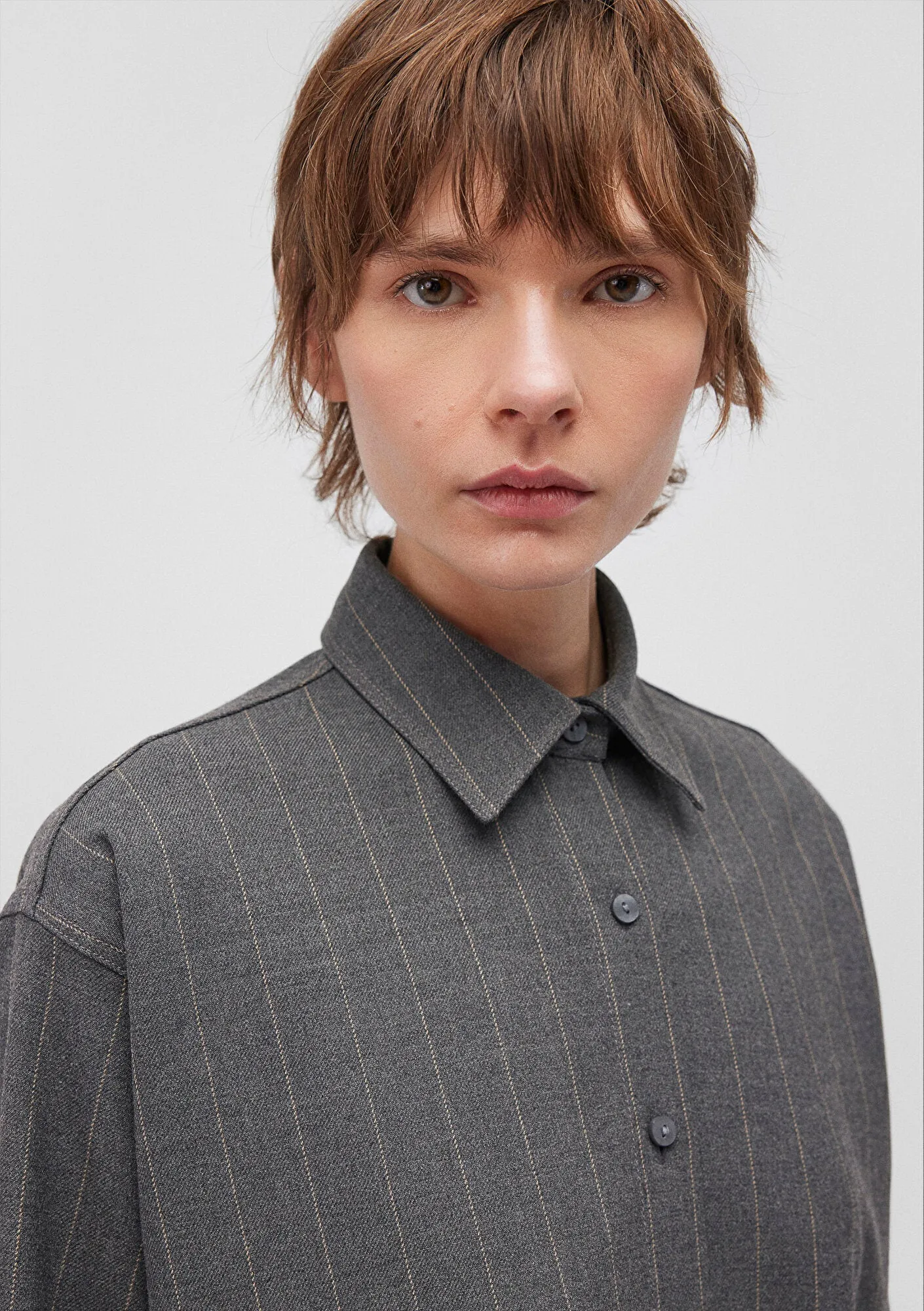 Beige Striped Shirt