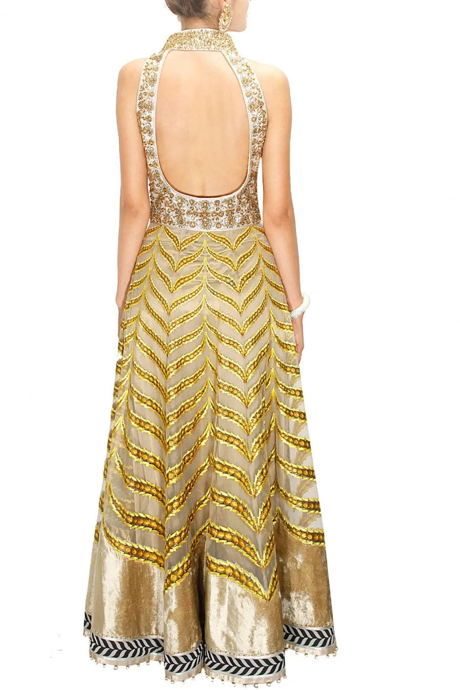 Black and Golden Anarkali Suits