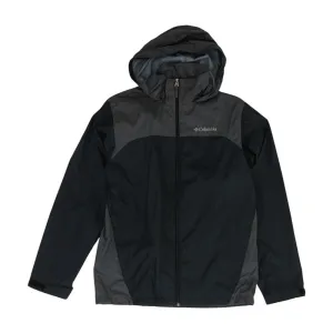 Black Color Block Rain Jacket