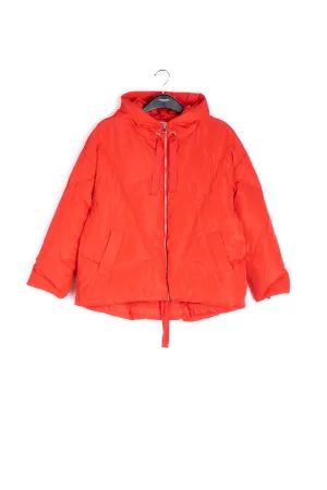 Black down jacket with hood