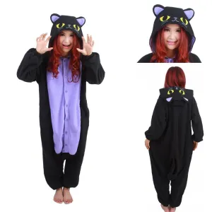 Black Kitty Cat Kigurumi Animal Onesies Costumes Pajamas