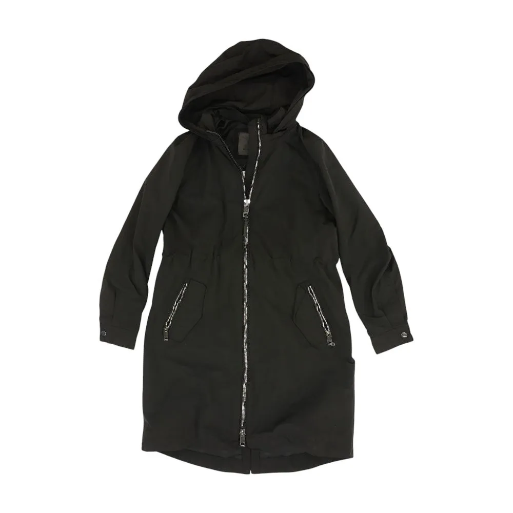 Black Solid Rain Coat