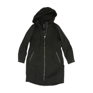 Black Solid Rain Coat