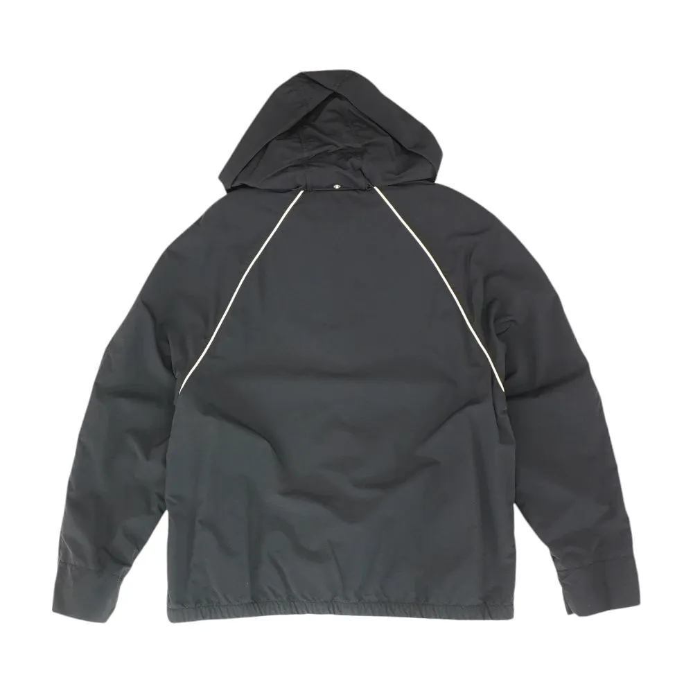 Black Solid Rain Jacket