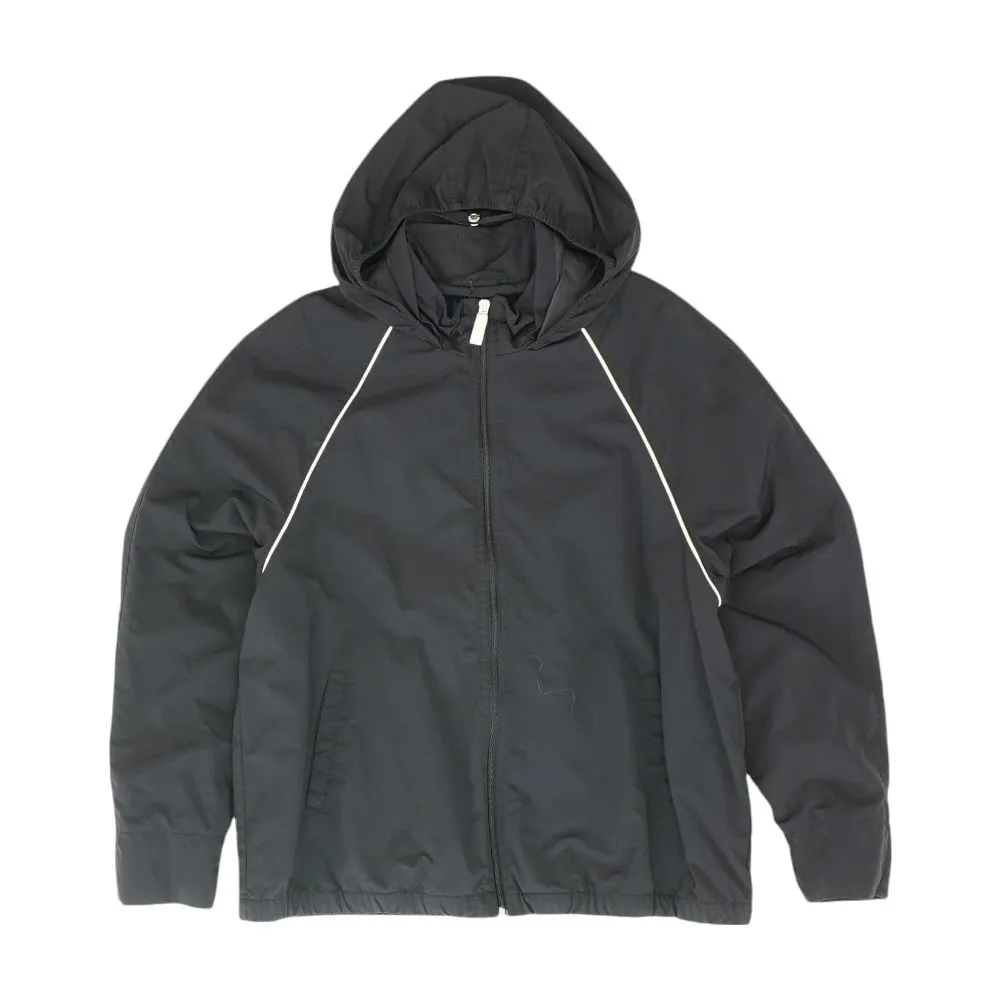 Black Solid Rain Jacket