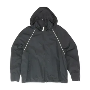 Black Solid Rain Jacket