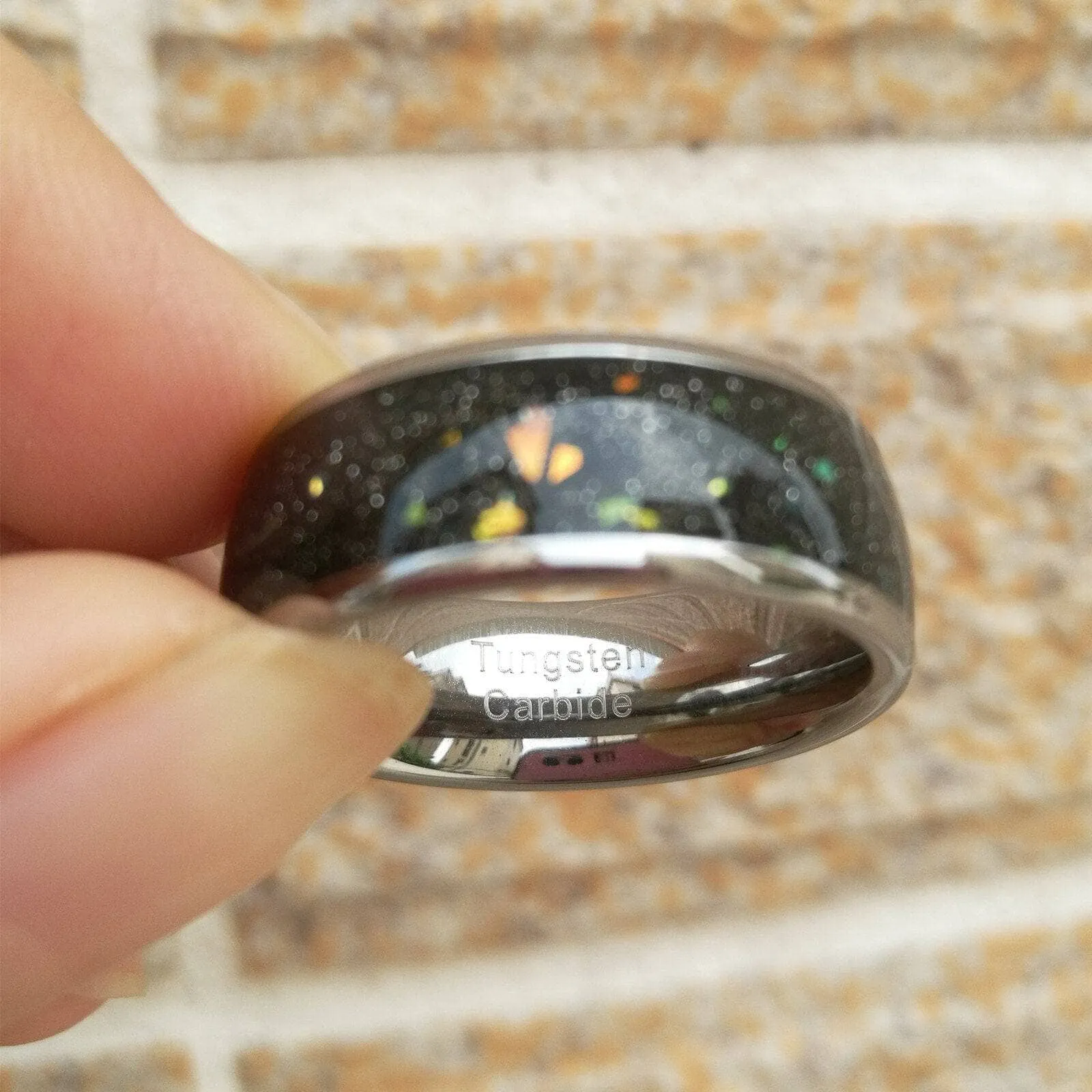 Black Tungsten 8mm Wedding Band