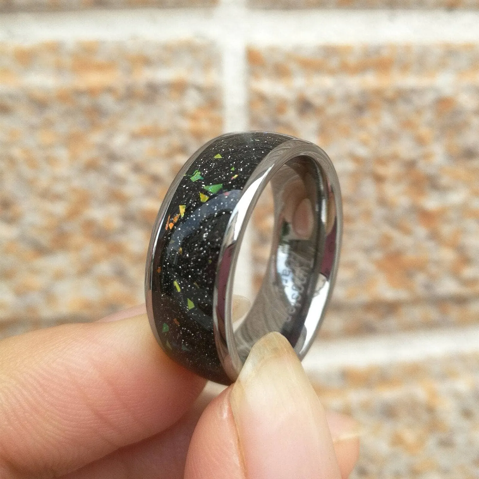 Black Tungsten 8mm Wedding Band