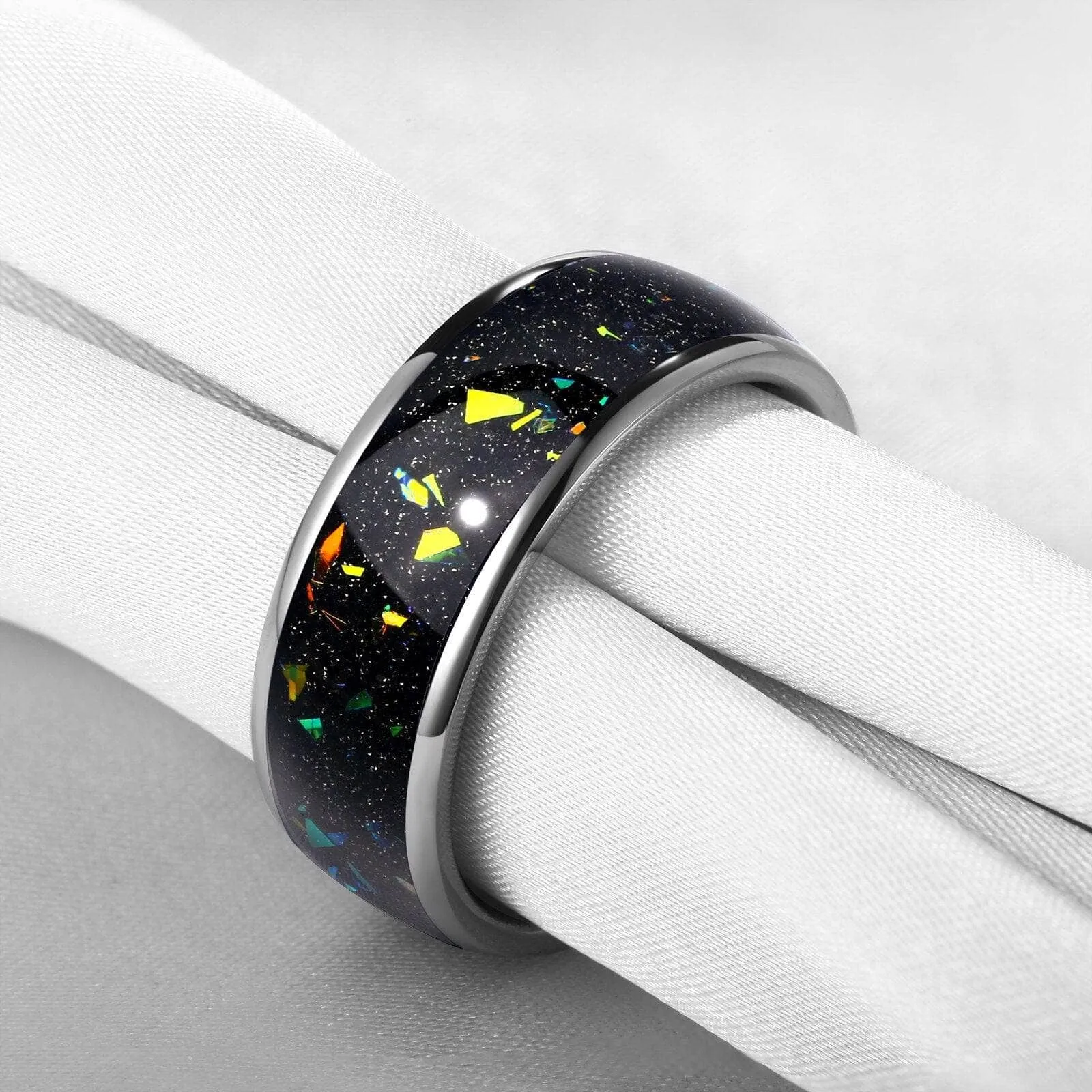Black Tungsten 8mm Wedding Band
