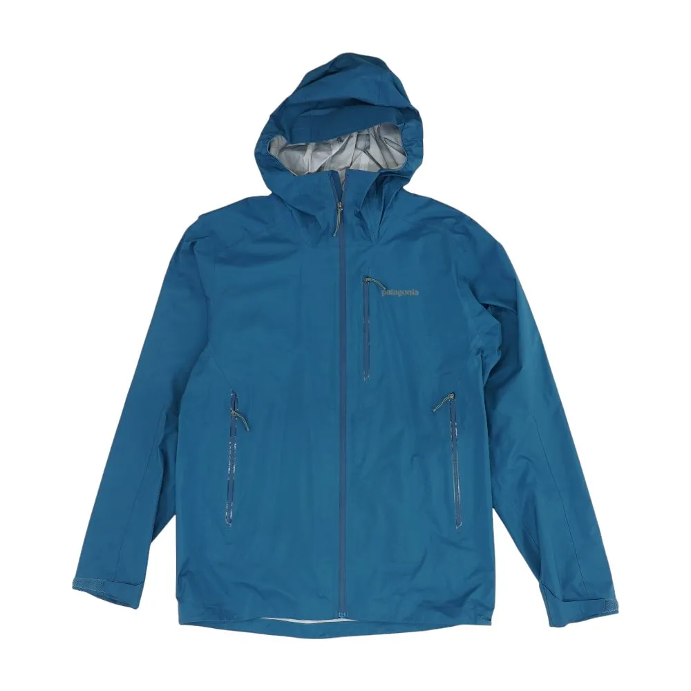 Blue Solid Rain Jacket