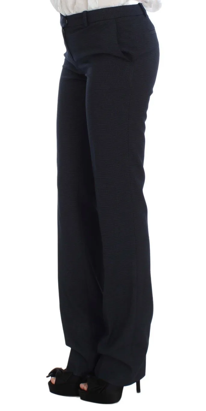Blue Stretch Cotton One Button Suit