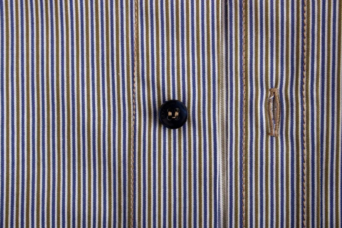 Blue striped casual shirt