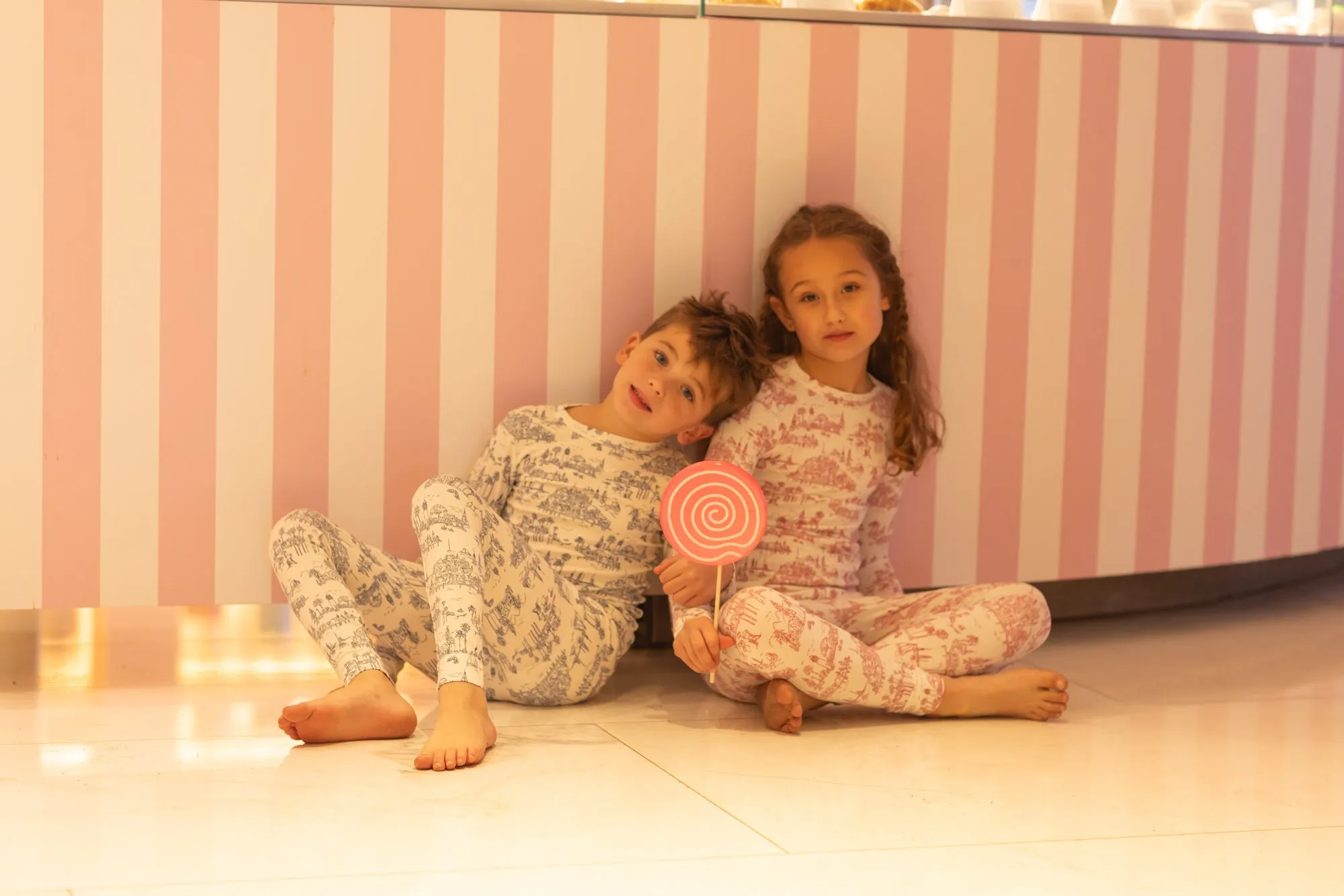 Bopop Blue Coastal Toile Pajamas