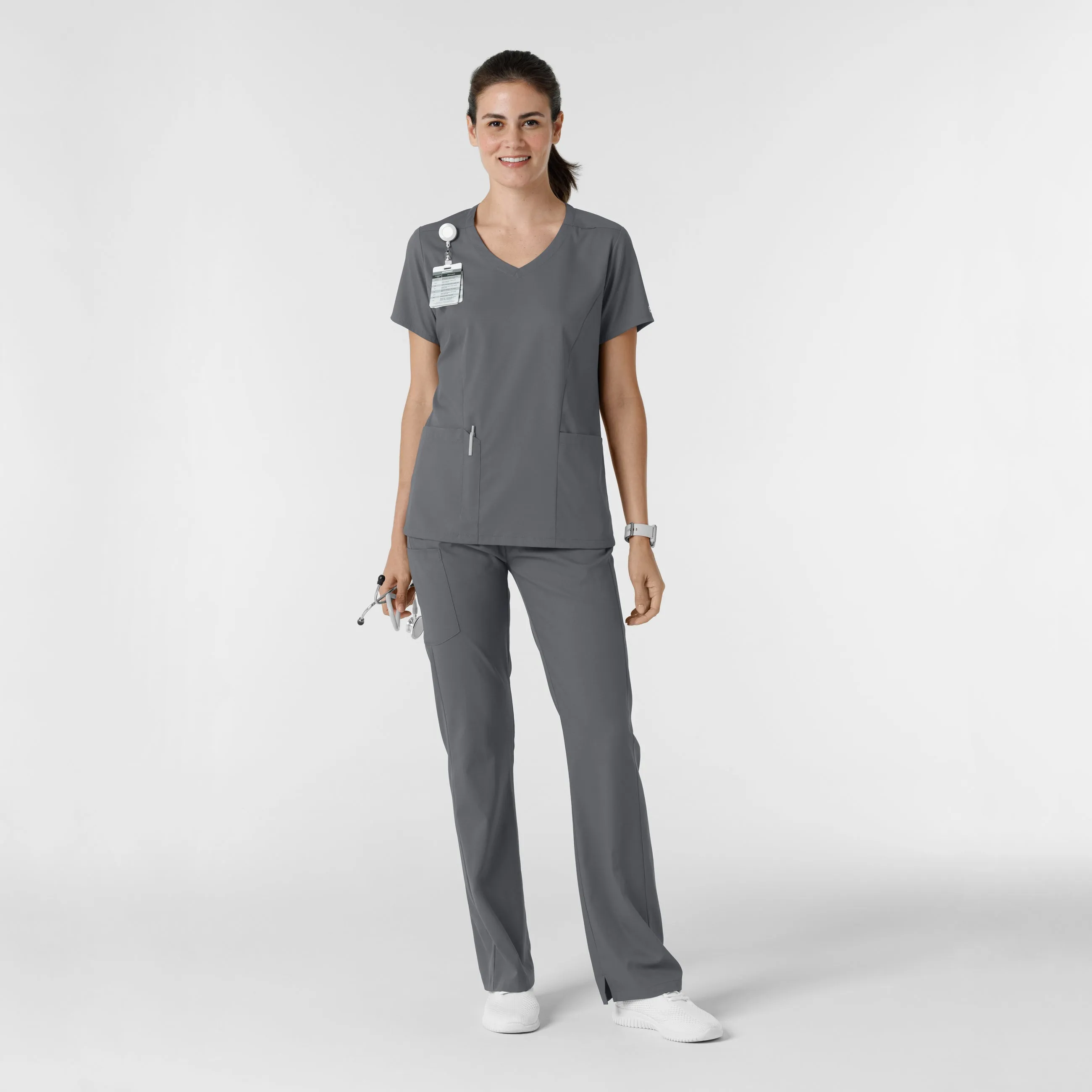 Boundless 5251 Bootcut Scrub Pants Pewter
