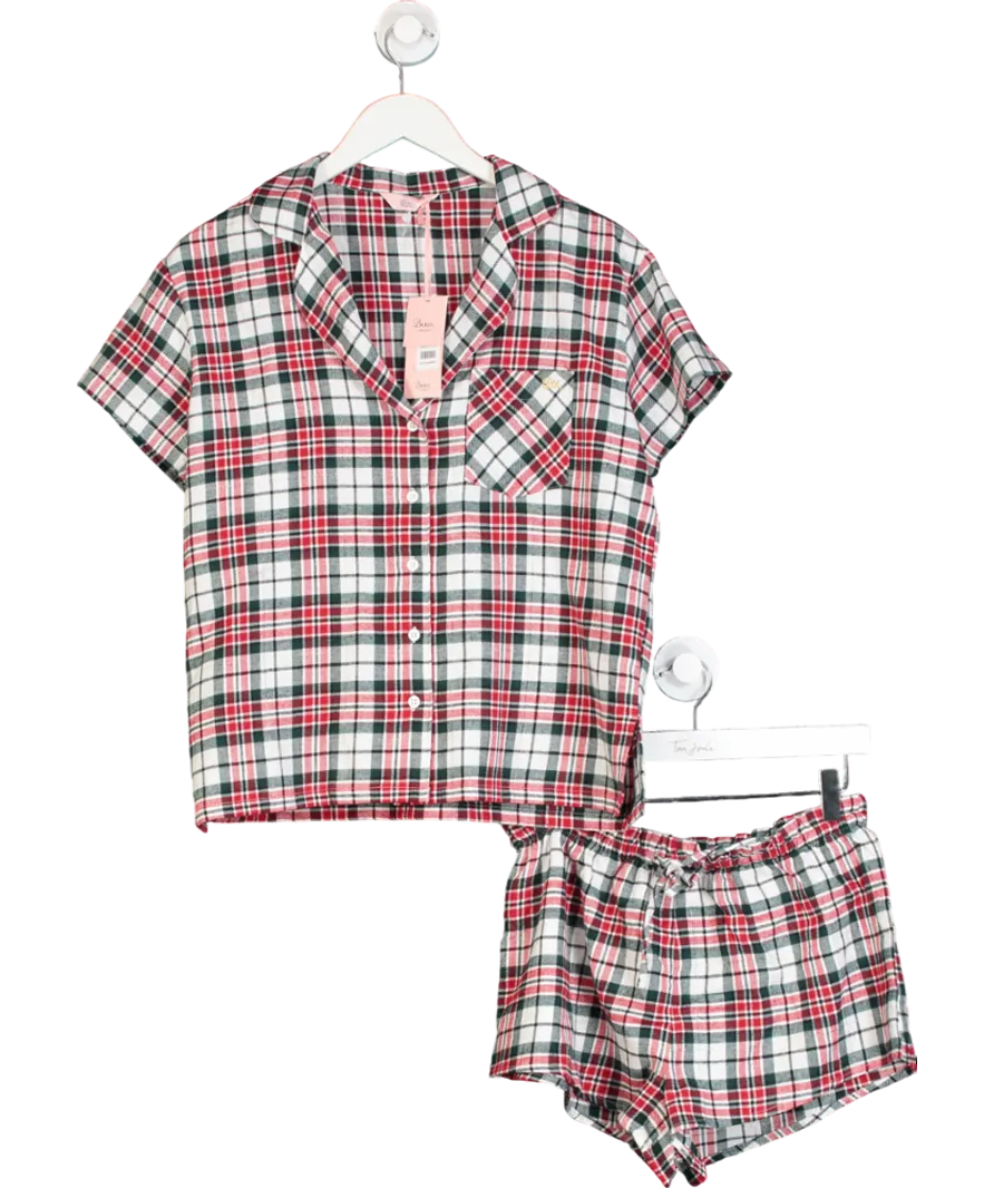boux avenue Red Check Fleece Short Pyjamas UK 12