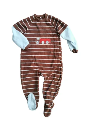 BOY SIZE 2 YEARS - PEKKLE, Sleep & Play Fleece One-piece VGUC B33