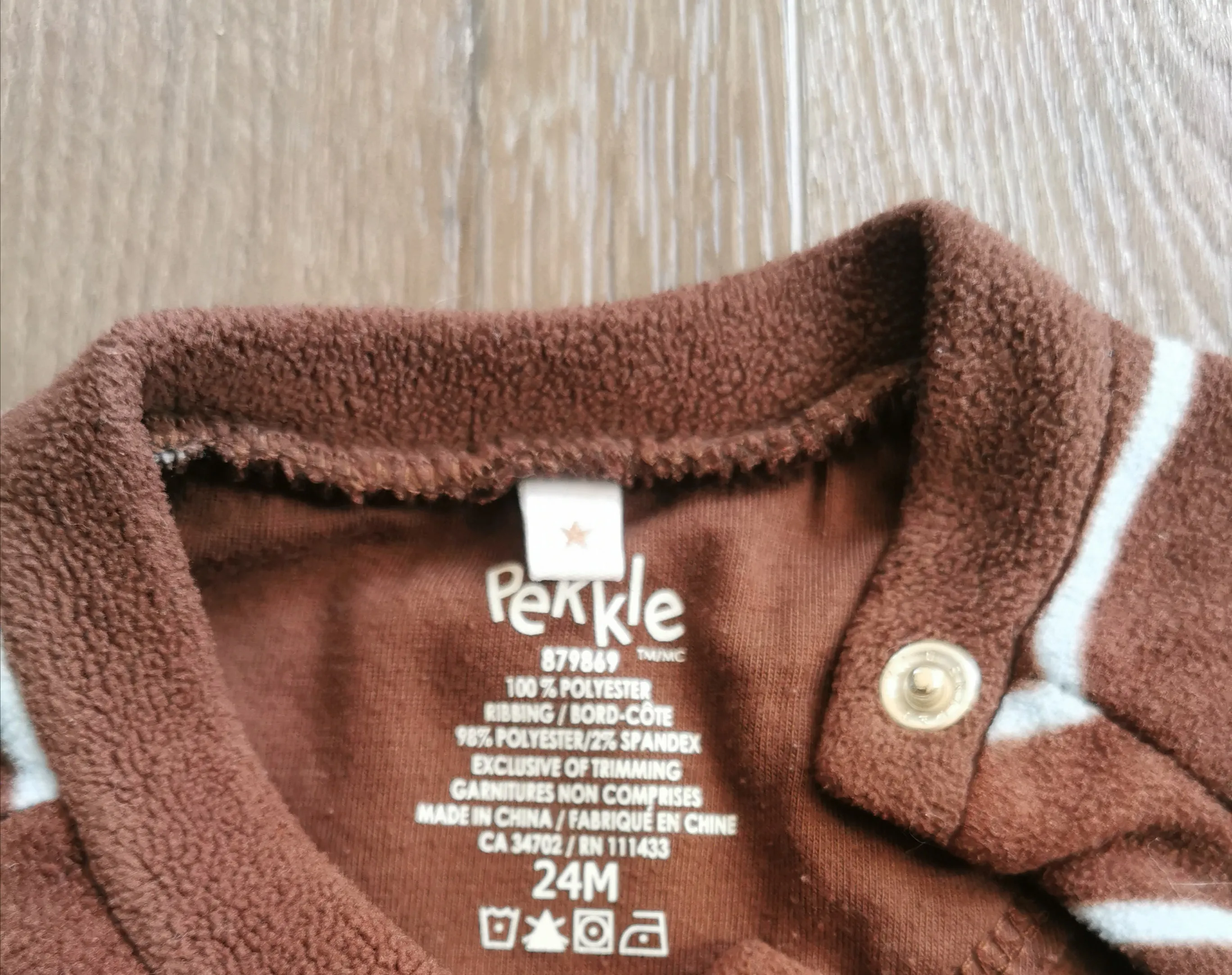 BOY SIZE 2 YEARS - PEKKLE, Sleep & Play Fleece One-piece VGUC B33