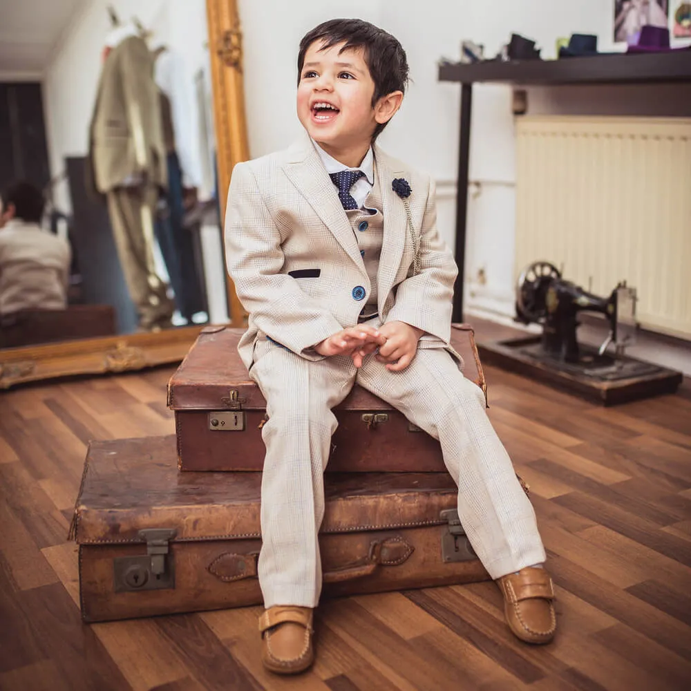 Boys Caridi Beige Suit - Luxe Range