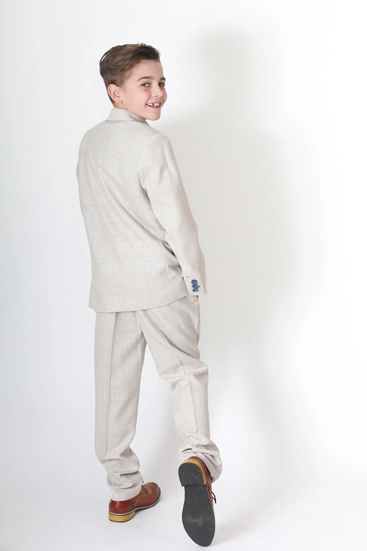 Boys Caridi Beige Suit - Luxe Range