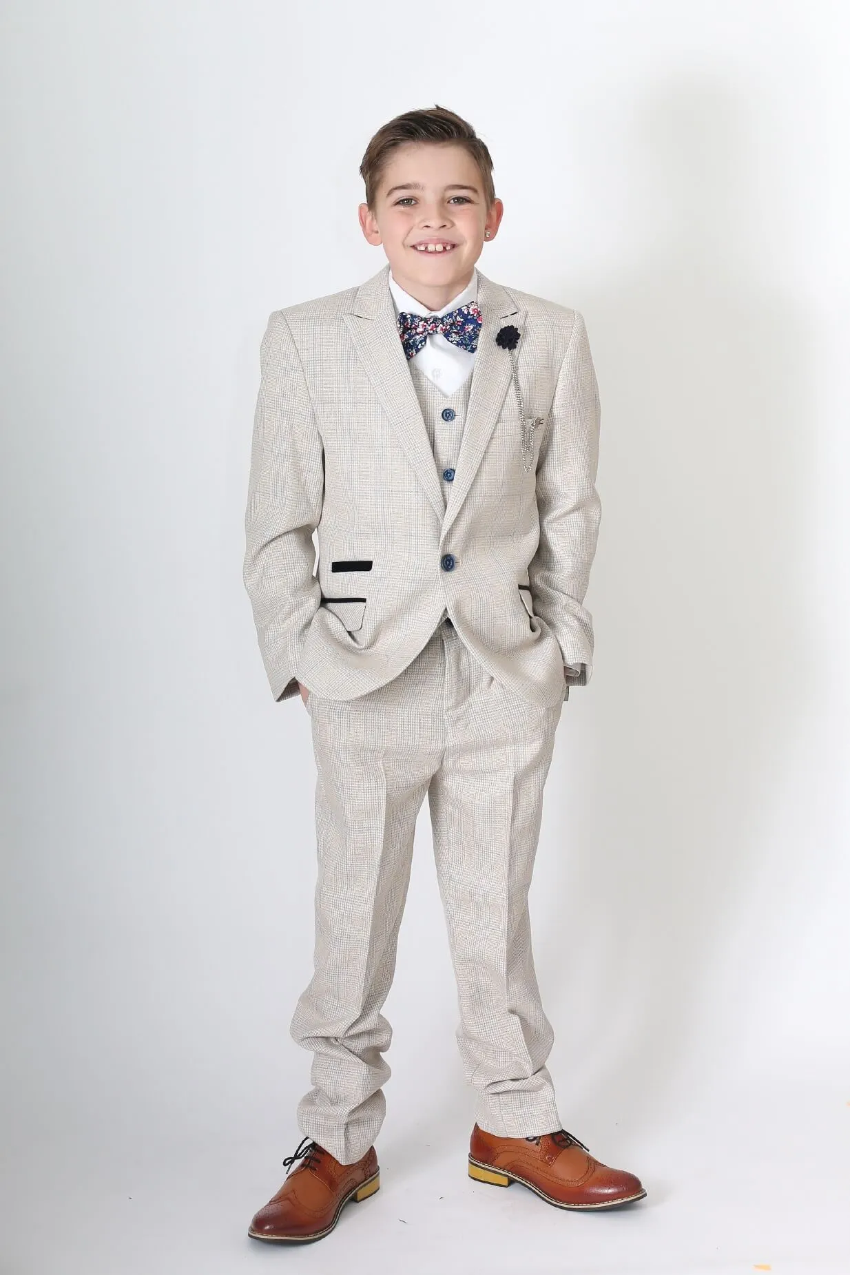 Boys Caridi Beige Suit - Luxe Range