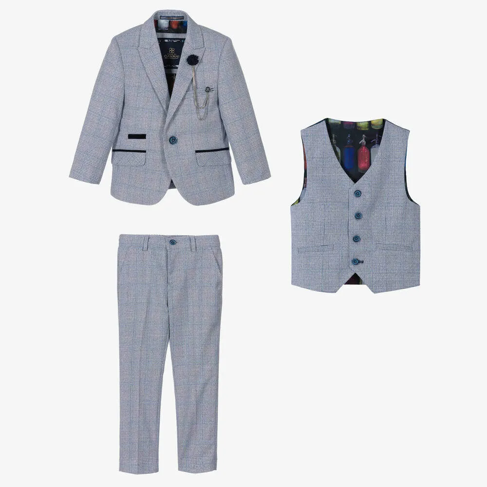 Boys Caridi Sky Blue Suit - Luxe Range