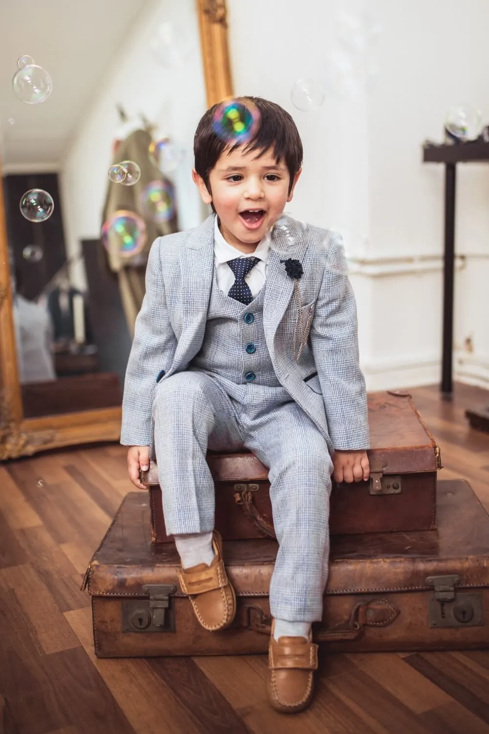 Boys Caridi Sky Blue Suit - Luxe Range