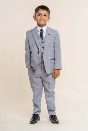 Boys Caridi Sky Blue Suit - Luxe Range