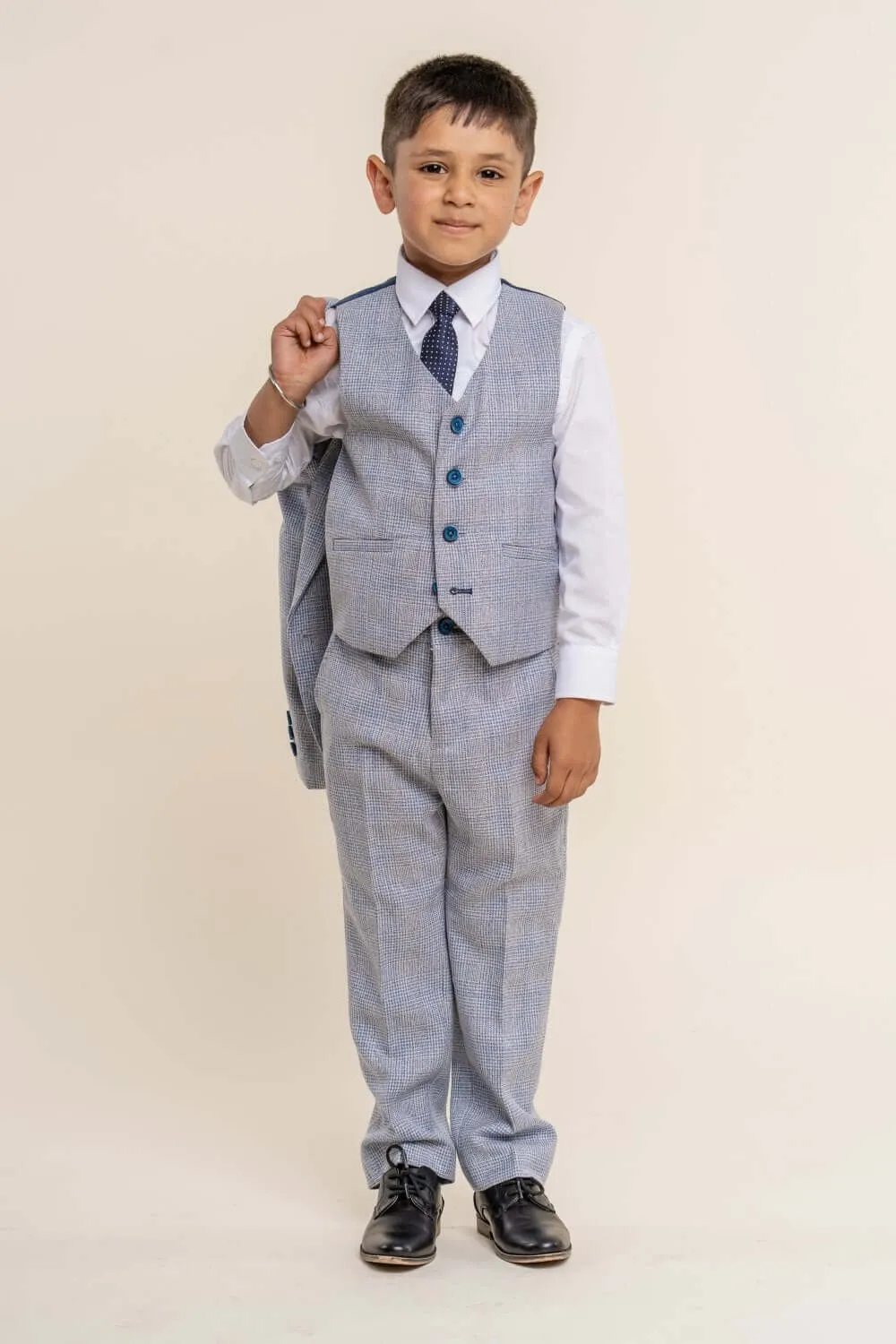 Boys Caridi Sky Blue Suit - Luxe Range