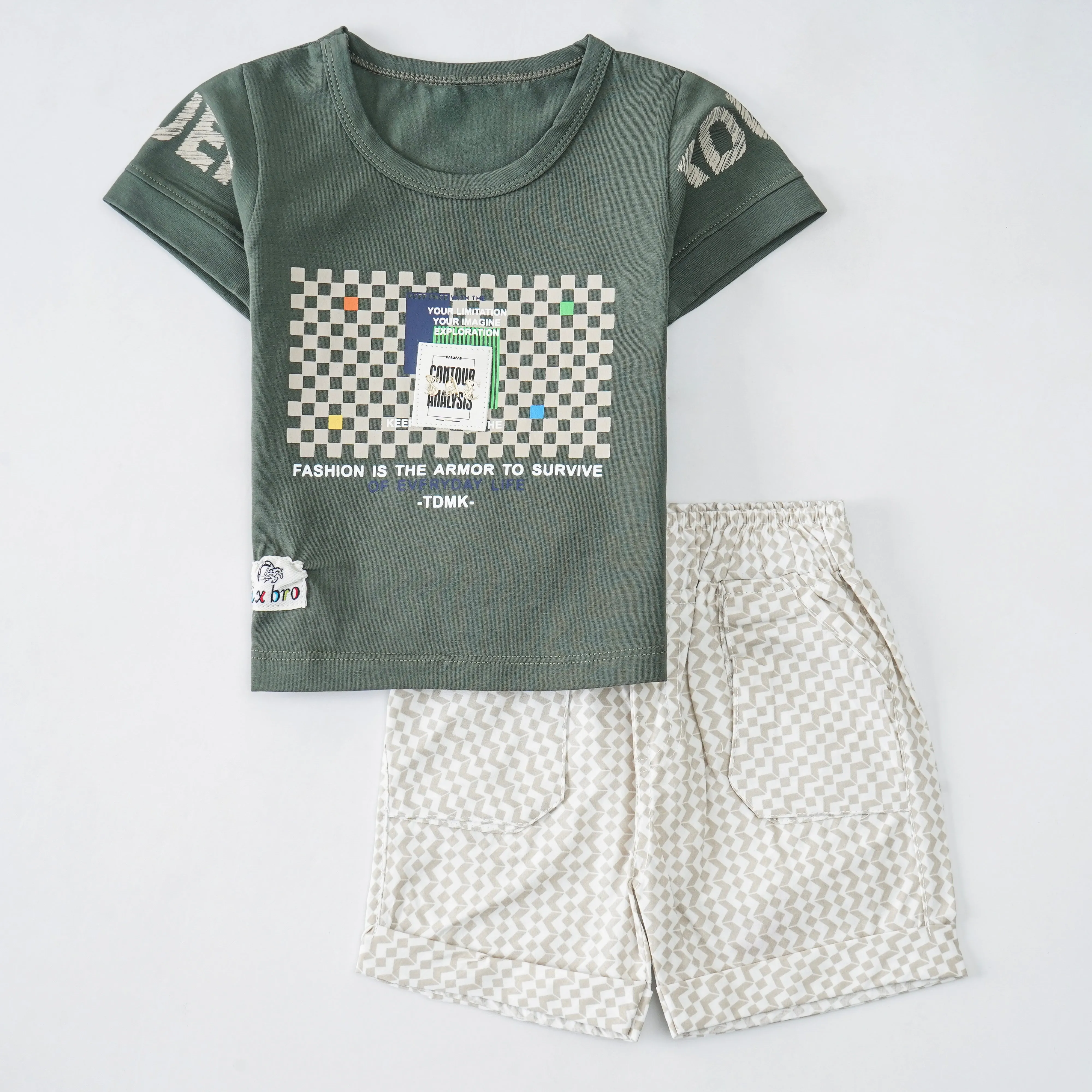 Boys Half Sleeves 2 Piece Suit