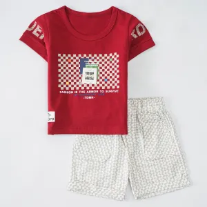 Boys Half Sleeves 2 Piece Suit