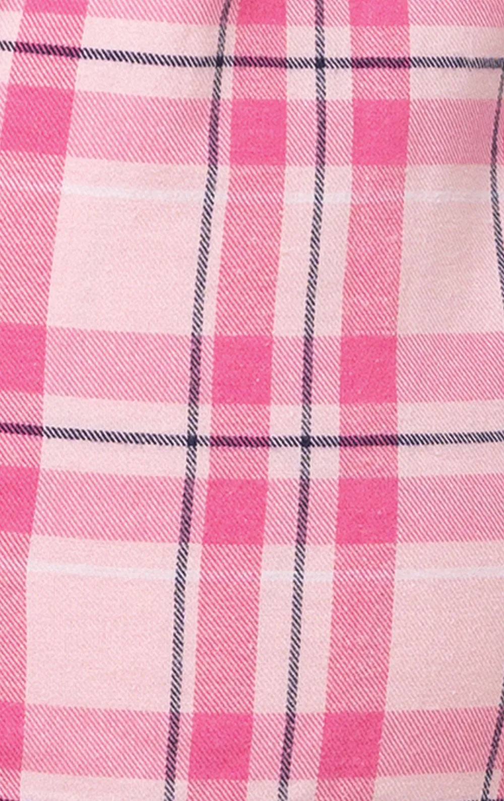 Bright Plaid Flannel Button-Front Pajamas