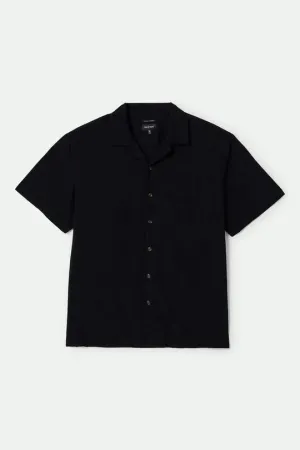 BRIXTON Bunker S-S Camp Collar Shirt - Black