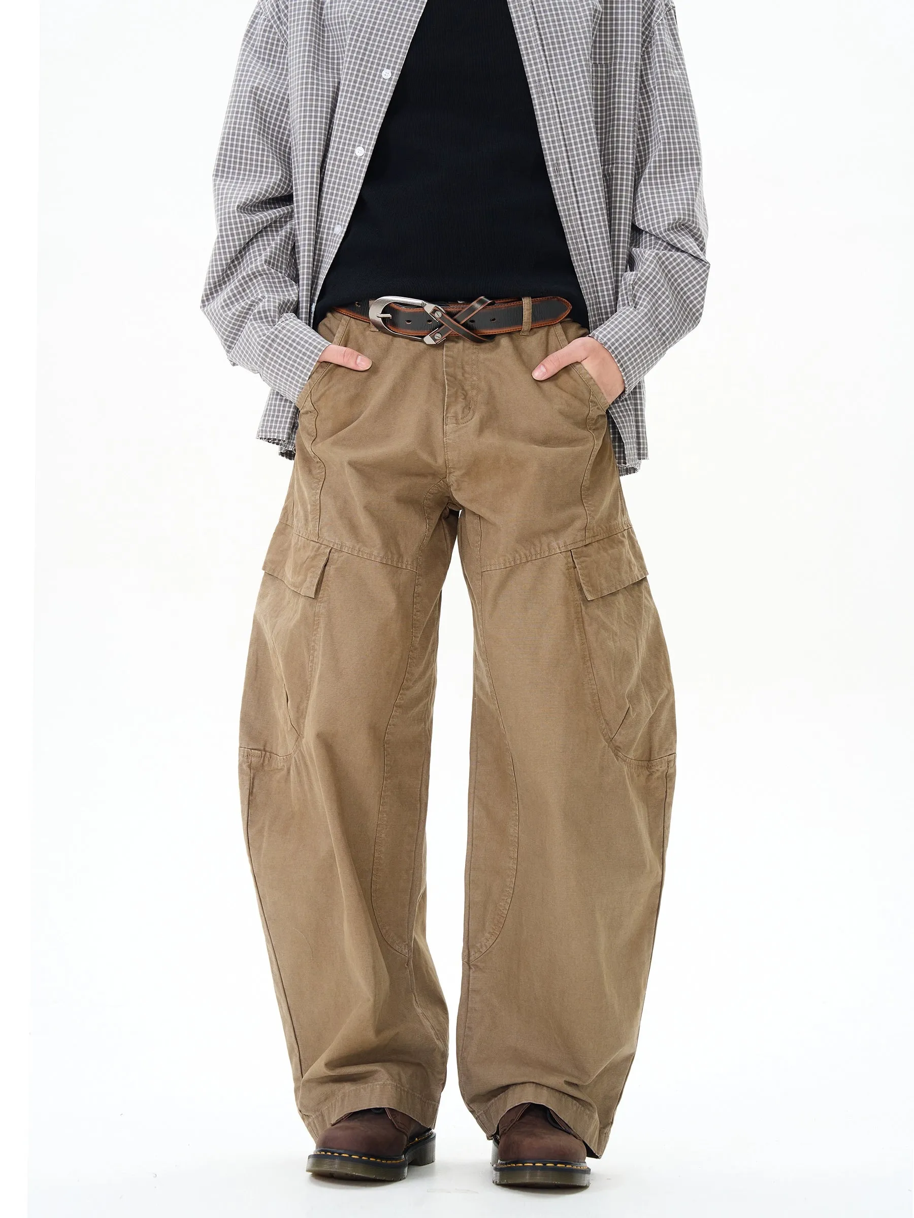 Brown Baggy Cargo Pants