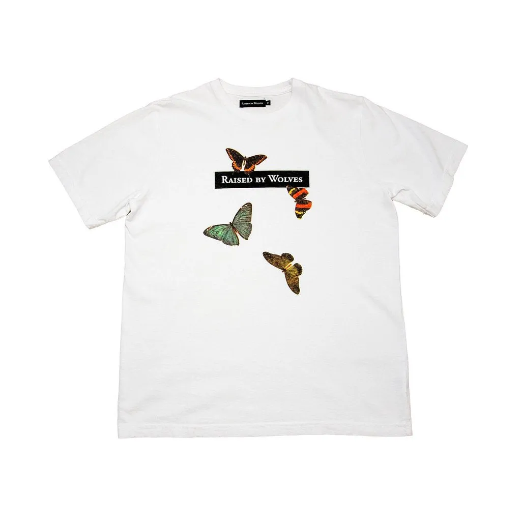 Butterflies Short Sleeve Shirt (White)