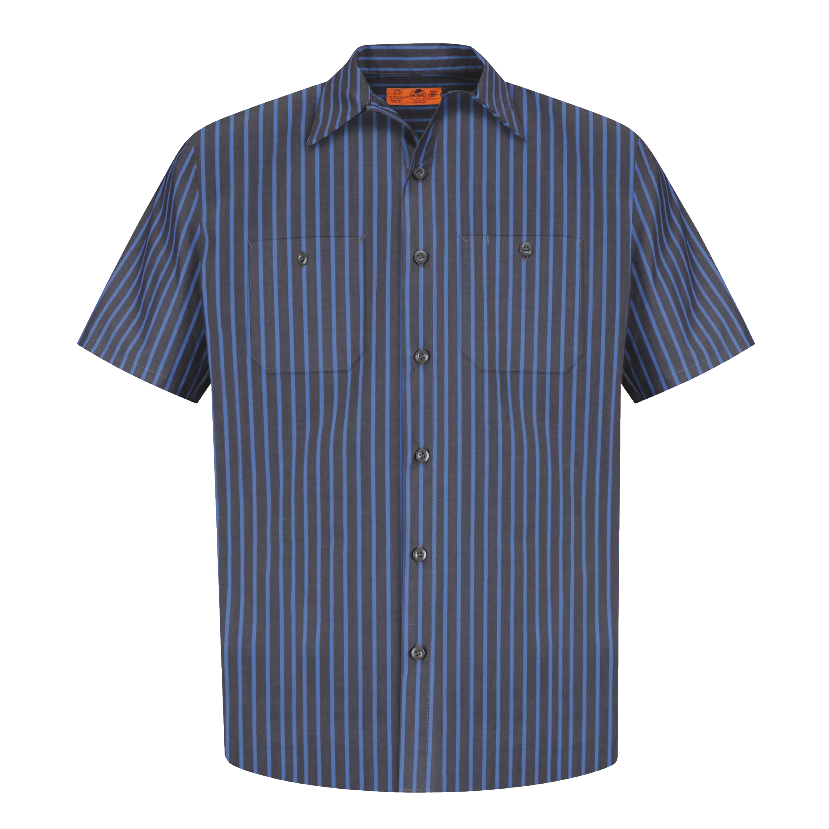 C1321MSS Mens Short Sleeve Striped Industrial Work Shirt