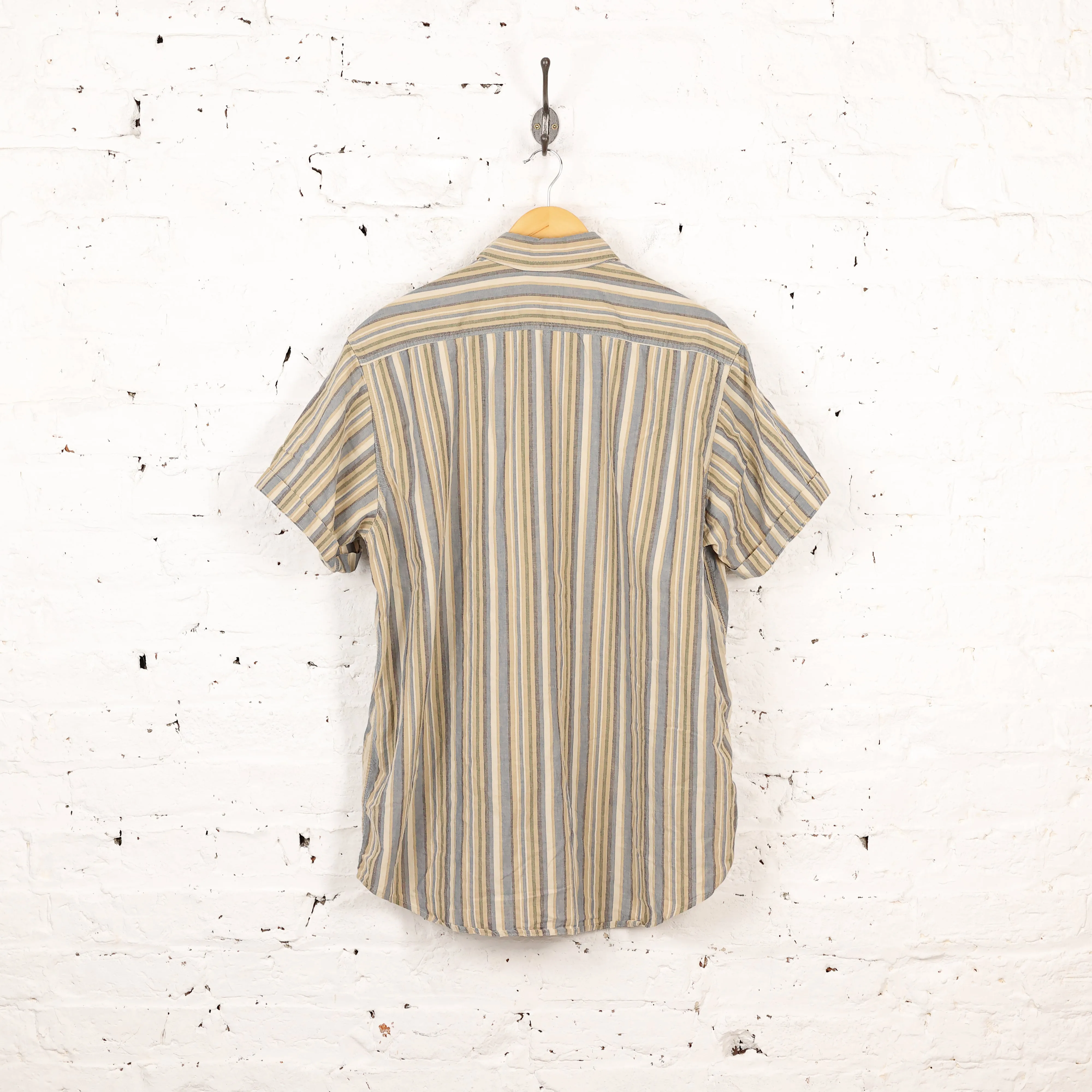 Carhartt Striped Summer Shirt - Beige/Blue - XL