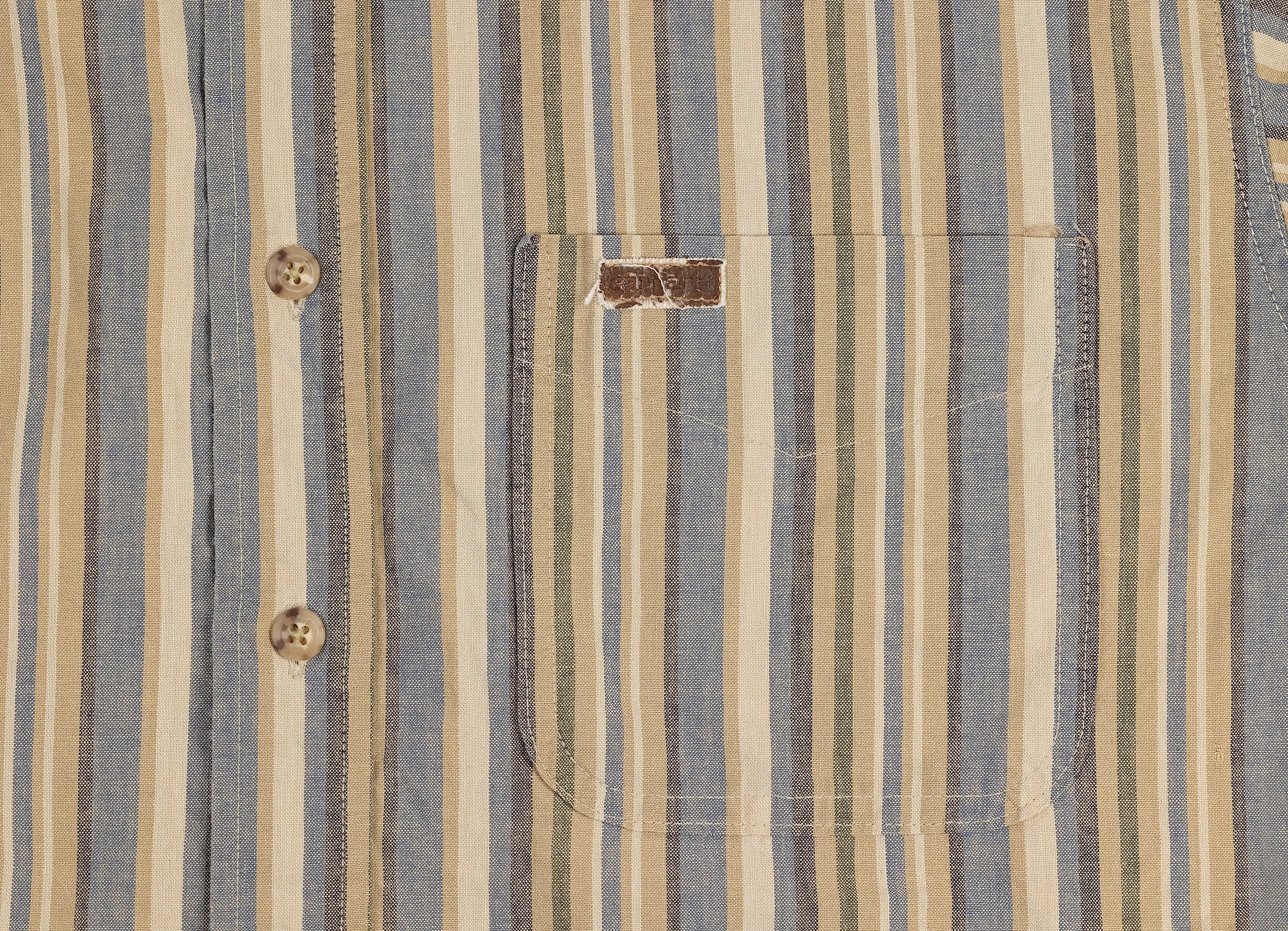 Carhartt Striped Summer Shirt - Beige/Blue - XL